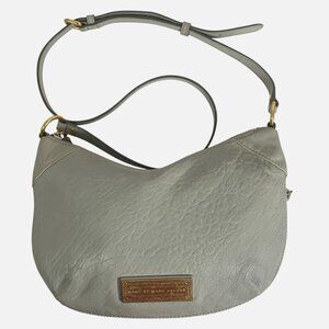 Marc By Marc Jacobs Washed Up Gray Leather Expandable Crossbody Bag Adj Strap